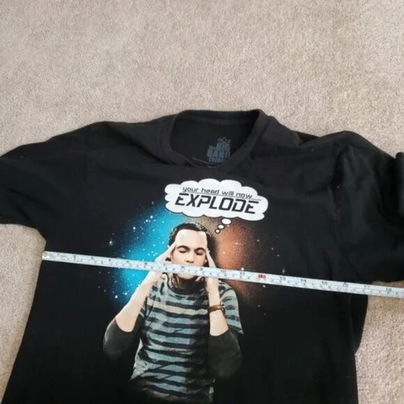 Big Bang Theory Sheldon Black Graphic Tee S - Picture 4 of 6